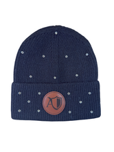 Load image into Gallery viewer, Leather stone beanie
