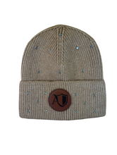 Load image into Gallery viewer, Leather stone beanie
