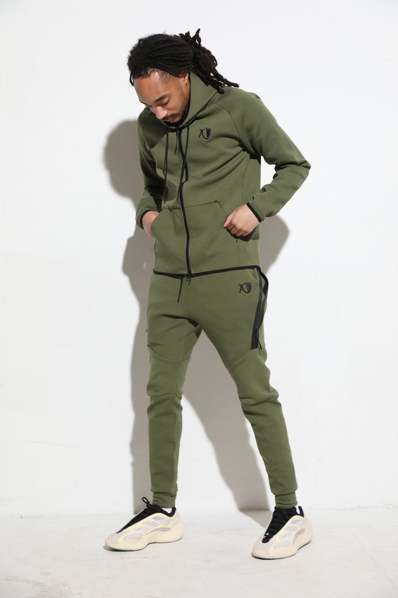 Olive green nike tech suit Clearance